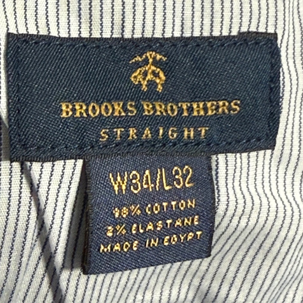 Brooks Brothers Mens Navy Blue Straight Leg 5-Pocket Pants W34 L32 SPARCFE - Picture 3 of 10